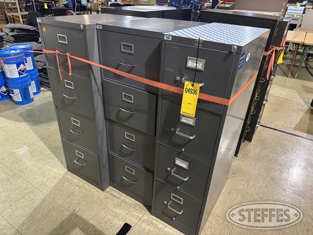 (3) Steel file cabinets